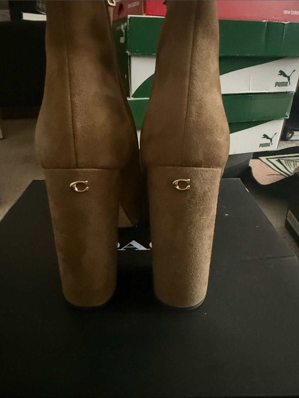 Coach Iona Suede Platform Ankle Boots - Picture 3 of 4
